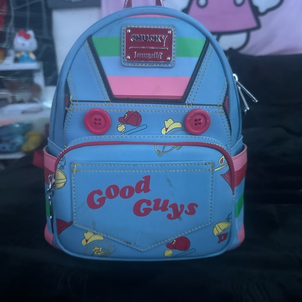 Loungefly Chucky Good Guys Backpack - Blue and Pink